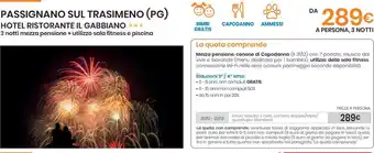 Eurospin PASSIGNANO SUL TRASIMENO (PG) HOTEL RISTORANTE IL GABBIANO offerta