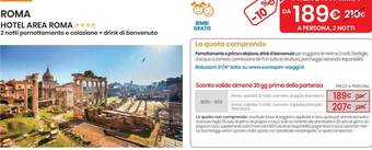 Eurospin ROMA HOTEL AREA ROMA offerta