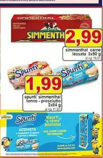Gros Bolton alimentari spa Simmenthal Spuntì Gusto Prosciutto Cotto 84 G(ml) offerta