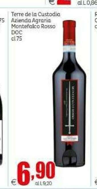Elite Terre De La Custodia Azienda Agraria Montefalco Rosso Doc offerta