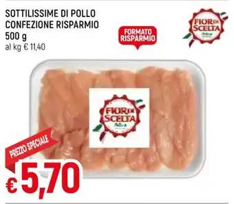 Famila Superstore SOTTILISSIME DI POLLO CONFEZIONE RISPARMIO 500 g offerta