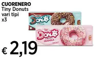 Coop CUORENERO Tiny Donuts vari tipi x3 offerta