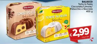 Coop BALOCCO Torta in Festa Cioccolato/Limone/ Pistacchio e Nocciola 400 g offerta