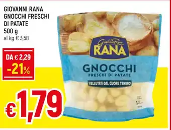 Famila Superstore GIOVANNI RANA GNOCCHI FRESCHI DI PATATE 500 g offerta