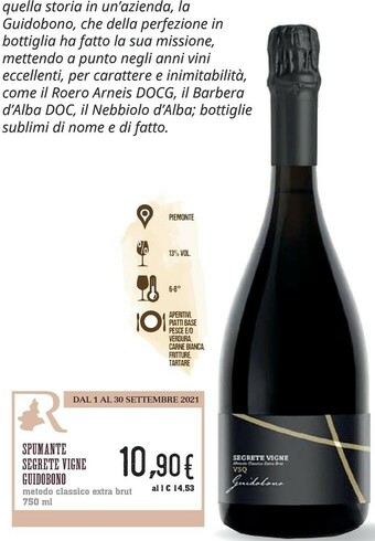 Conad Guidobono Spumante Secrete Vigne offerta