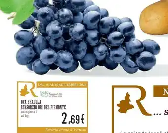 Conad Superstore Conad Uva Fragola Consorzio Ori Del Piemonte offerta