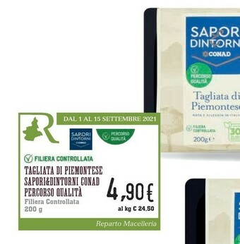 Conad Conad Sapori&dintorni Tagliata Di Piemontese offerta