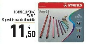 Conad Superstore Stabilo 20 Pennarelli Pen 68 In Scatola Di Metallo offerta