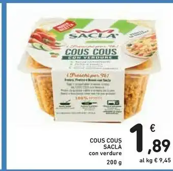 Conad Saclà Cous Cous Con Verdure 200 G(ml) offerta
