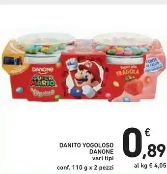 Conad Danone Yogoloso Super Mario Banana E Confettini 220 G(ml) offerta