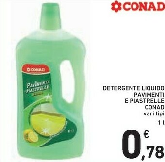 Conad Conad Detergente Liquido Pavimenti E Piastrelle offerta