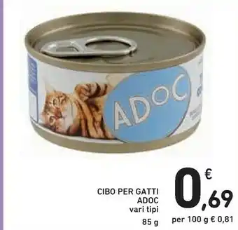 Conad Adoc Cibo Per Gatti Con Pollo 85g offerta