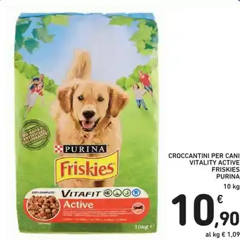 Conad Purina Friskies Vitality Active Croccantini Per Cani 10kg offerta