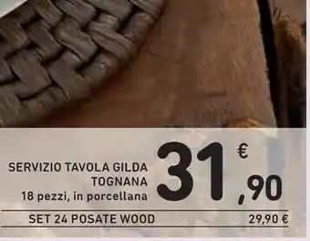 Conad Tognana porcellane Servizio Tavola Gilda 18 Pz offerta