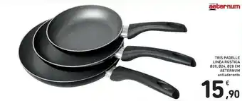 Conad Aeternum Tris Padelle Bialetti Simplicity Padelle 20/24/28 Cm Nero Lucido offerta