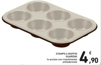 Guardini Stampo 6 Muffin In Acciaio Con Rivestimento