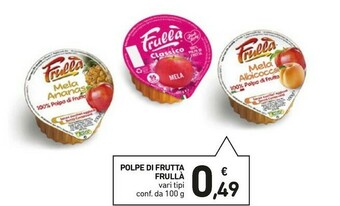 Conad Frullà Mela Fresca 100% Polpa Di Frutta 100 G(ml) offerta