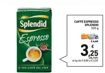 Conad Splendid Caffè Espresso 500 G(ml) offerta
