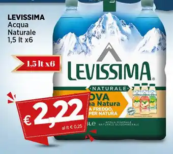 Coop LEVISSIMA Acqua Naturale 1,5 It x6 offerta