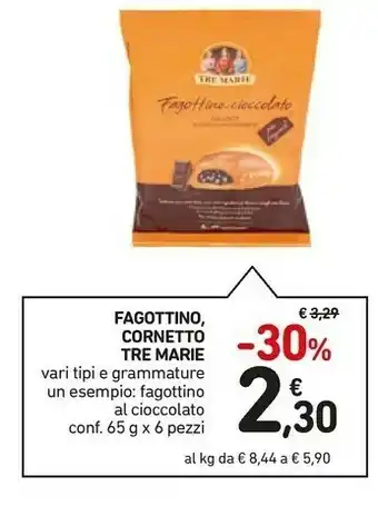Conad Tre Marie Fagottino Al Cioccolato offerta