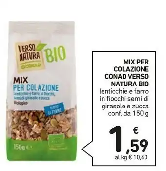 Conad Natura bio Conad Mix Per Colazione Verso offerta