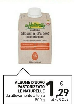 Conad Le Naturelle Albume D'Uovo Pastorizzato offerta