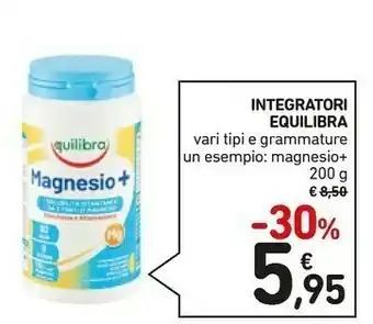 Conad Equilibra Sport & Fit Line Potassio E Magnesio Sport Gusto Agrumi 140 G(ml) offerta