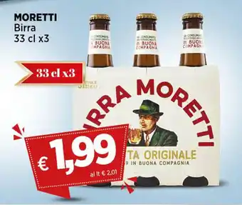 Coop MORETTI Birra 33 cl x3 offerta