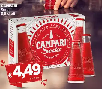 Coop CAMPARI Soda 9,8 cl x5 offerta