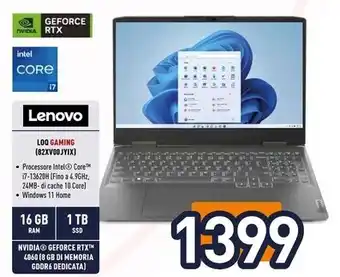 Unieuro Lenovo loq gaming (82xv00jyix) offerta