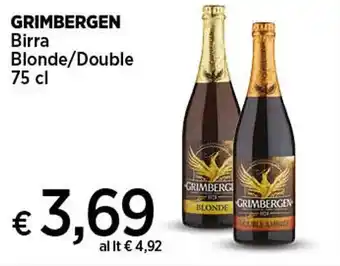 Coop GRIMBERGEN Birra Blonde/Double 75 cl offerta