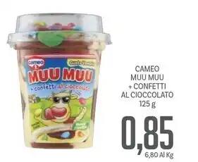 Supermercati Piccolo Cameo muu muu + confetti al cioccolato offerta