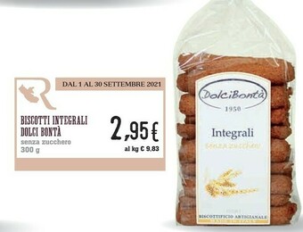 Conad Superstore Docli Bonta Biscotti Integrali offerta