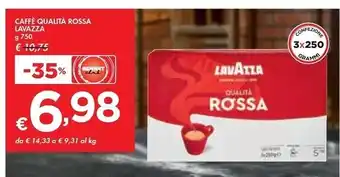 Bennet Lavazza caffè qualità rossa offerta