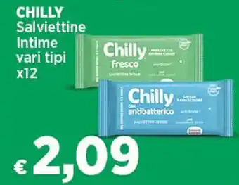 Coop CHILLY Salviettine Intime vari tipi x12 offerta