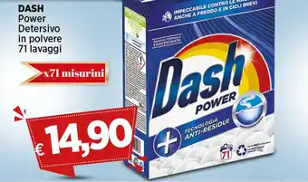 Coop DASH Power Detersivo in polvere 71 lavaggi offerta