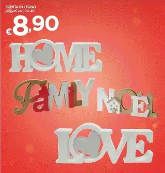 Bennet Scritta in legno offerta