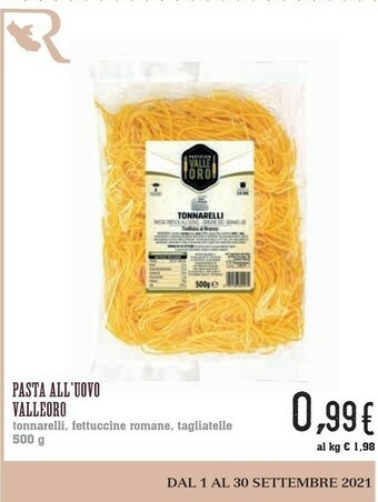 Conad Valleoro Pasta All Uovo offerta