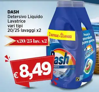 Coop DASH Detersivo Liquido Lavatrice vari tipi 20/25 lavaggi x2 offerta