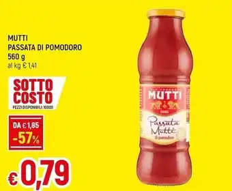 Famila Mutti passata di pomodoro offerta