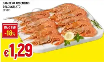 Famila Gambero argentino decongelato offerta