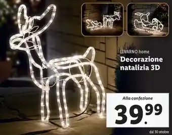 Lidl Livarno home decorazione natalizia 3d offerta