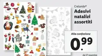 Lidl Crelando adesivi natalizi offerta