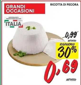 Pam Ricotta di pecora offerta