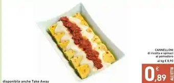 Conad Cannelloni Di Ricotta E Spinaci offerta