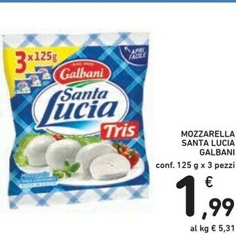 Conad Galbani Mozzarella Santa Lucia offerta