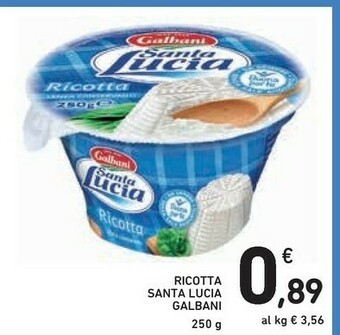 Conad Galbani Ricotta Santa Lucia 250 G(ml) offerta
