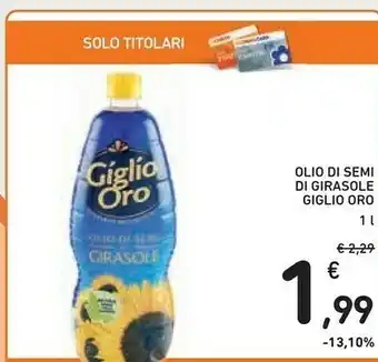 Conad Giglio Oro Olio Di Semi Di Girasole 1000 Ml offerta