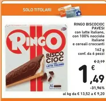 Conad Pavesi Ringo Bisco Ciok offerta