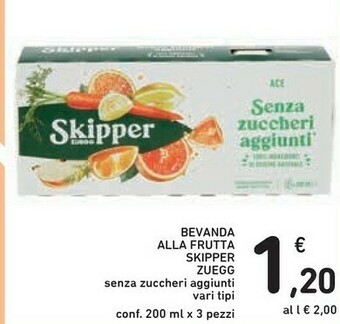 Conad Zuegg Bevanda Alla Frutta Skipper offerta